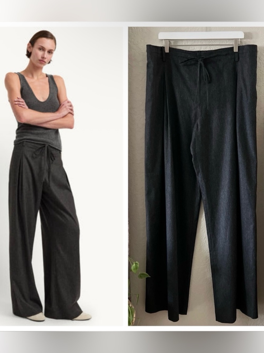 G. Label by Goop (gwyn) Ty Trouser Oversized Pants Size 10 Grey $595